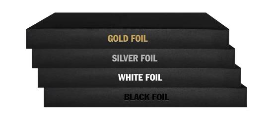 black foil stamped log book