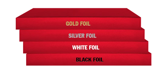 red foil stamped log book