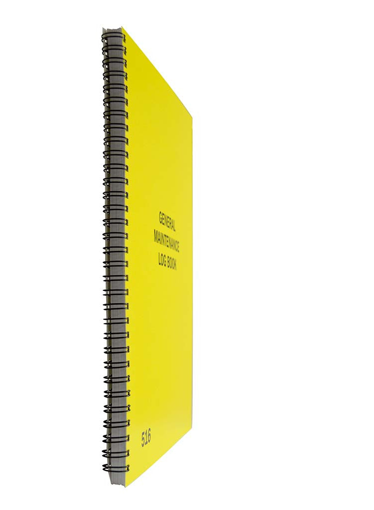 Equipment Maintenance Log Book #516 Spine