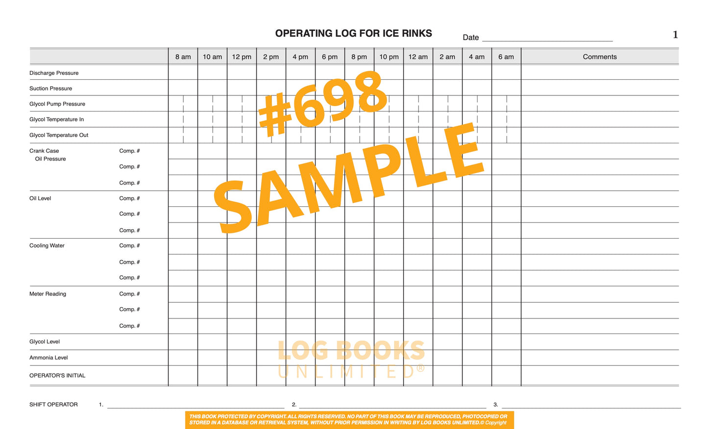 Ice Rink / Refrigeration (3 Compressors - Glycol / Ammonia) #698 Sample Page