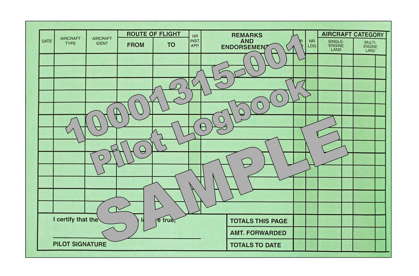 Pilot Log Book - Get it today at LogBooks.com – Log Books
