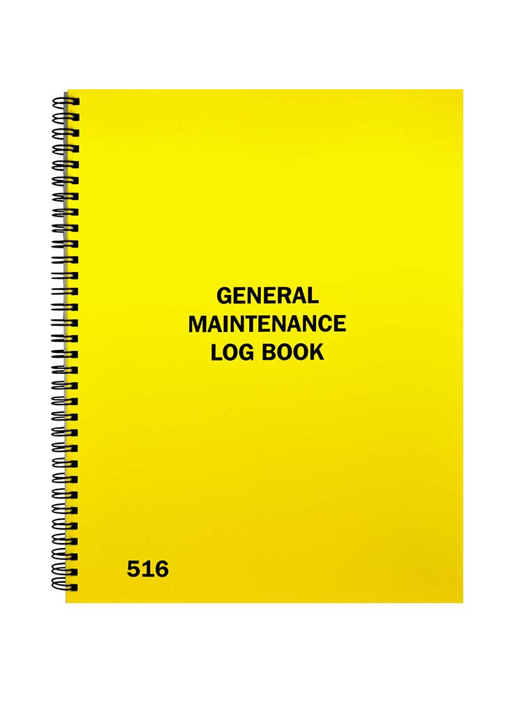 Equipment Maintenance Log Book #516